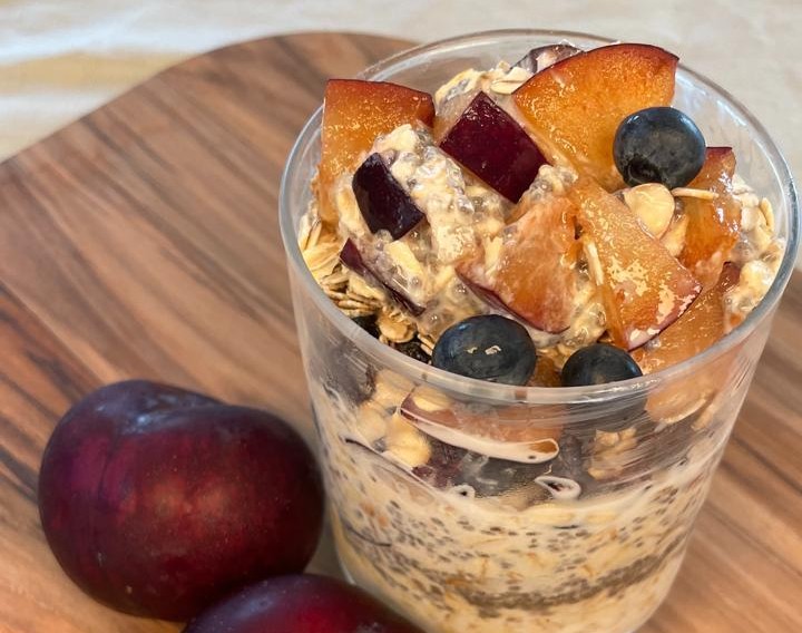 Plum Overnight Oats