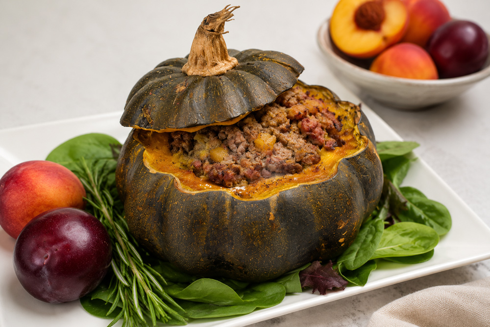 Calabaza picadillo dulce con Carozos de California
